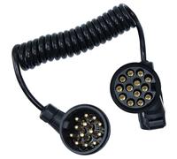 CCLIFE 3.0m 13-polig auf 13 Polig Adapter Stecker Verbindung Verlängerungskabel Spiralkabel Anhängerkabel Adapter für Anhänger Bootstrailer PKW TreckerPKW-Anhänger Caravan Wohnwagen