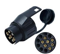 CCLIFE 7 auf 13-polig Adapter Stecker mit Dichtung, Universal für Anhänger 12 V Stromversorgung für KFZ Anhänger, Fahrradhänger, Hänger Adapter Stecker