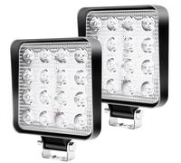 CCLIFE Led Arbeitsscheinwerfer 12V Scheinwerfer 48W Auto Traktor IP67 Offroad 6000K Wasserdicht Arbeitslicht Spotlight für SUV UTV ATV LKW, 2 Stück 13x11x2cm CushHom