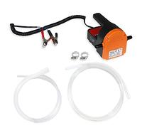 CCLIFE Ölabsaugpumpe 12V 60W, Dieselpumpe Tragbare Kraftstoffpumpen, Ölpumpe Elektrisch für Motoröl und Diesel, Absaugpumpe Öl, Orange