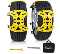 CCLIFE Schneeketten 6 Stück Universal Schneeketten Reifenketten für Reifenbreite 175-275 mm Schneeketten für meisten PKW LKW SUV