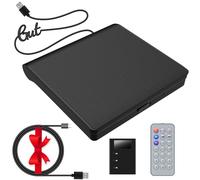 CD Laufwerk Player Extern per USB-Anschluss - Lehwey Universal CD Player für Auto PKW LKW, Upgrade mit Audio Adapter, Externes CD Laufwerk für Laptop, PC, Fernseher, kompatibel mit Android Autoradio