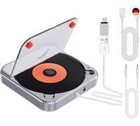 CD Player für Auto mit USB/AUX-Anschluss, CENXINY Externer CD-Player kompatibel