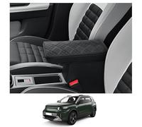 CDEFG Kompatibel mit Neu Citroen C3 Aircross 2025 Facelift Mittelarmlehne Armlehnen Deckel Abdeckung Mittelkonsole Kunstleder Armlehne Cover Auto C3 Aircross Zubehör (Verdickte Schwamm)