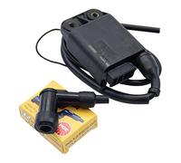 CDI Zündspule ohne Drehzahlbegrenzung für Tuning + NGK Zündkerzenstecker LB05F Piaggio Sfera Fly Free RST TPH Typhoon NRG Zip Quartz Vespa ET2 LX LXV, Gilera Stalker Runner 25 50