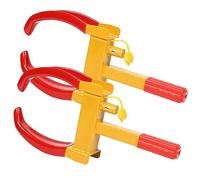 Cecaylie 2X Radkralle Reifenkralle Parkkralle Radschloss - Diebstahlsicherung, Universal, verstellbar für Autos, Wohnwagen, Anhänger, PVC-Schutz, Anti-Bohrschloss