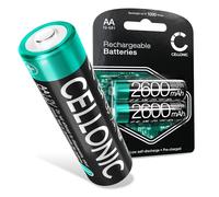 CELLONIC 4X Akku für Navigation Kompatibel mit Garmin eTrex 32x, Montana 700, eTrex 30, 010-11874-00 - (2600mAh, 1.2V)