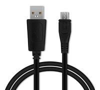 CELLONIC USB Kabel 1m für TomTom Via 62, Via 52, Via 135, 400, GO 510 (2013) 520 (2016) 5200, GO 610 6100, GO 620 GPS Navigator Ladekabel Micro USB auf USB A 2.0 Datenkabel 1A schwarz PVC