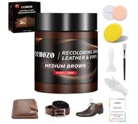 cenozo Flüssigleder Mittelbraun,Leder Reparatur Set,Lederpflege für Ledercouch,Autositz Reparatur,Vinyl Möbel,Kunstleder Reparaturset Für Reparatur Lederfarbe,Fleck,Schramme,Risse und Bleichen
