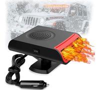 Cerkkapo Autoheizung 12V,150W Auto Heizung, 360° Drehbar Auto Heizung | Tragbare Ventilator Heizung 12V,Auto Heizlüfter mit Zigarettenanzünder,für Windschutzscheibe Entfroster Demister