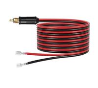 CERRXIAN DIN-Stecker für Motorrad-Zigarettenanzünder auf 6,3-mm-Flachstecker-Crimp-Anschlusskabel, 12-V-Ersatz-Europäischer Stecker, 14 AWG 6,3-mm-Flachstecker-Crimp-Anschlusskabel (2 m)