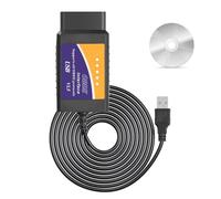 CERRXIAN OBD2 USB-Adapter, OBD2 auf USB-Scanner-Adapter, OBDII-Diagnosekabel, OBDii-Scanner, Codeleser, Auto, professionelles OBDII-Scan-Tool mit CD-ROM, 1,5 m