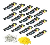 CESFONJER 15 Set 2 Poliger Stecker Steckverbinder Wasserdicht Schnellverbinder IP67 AMP PA66 Nylon Steckdose Set für KFZ LKW Auto Kayak Boote Roller Motorrad