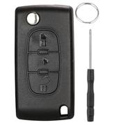 Chaexii Peugeot 207 Schlüsselgehäuse,3 Tasten Auto Schlüssel Gehäuse Für Citroe-n C2 C3 C4 C5 C6 C8 Xsara Klappschlüssel,und für Peugeot 307 308 407 408 Autoschlüssel