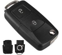 Chaexii Vw Schlüsselgehäuse,2 Tasten Golf Autoschlüssel Ersatz | für Vw Golf 4 5 6 Polo Bora Passat Touran MK4 Skoda Seat Leon Schlüssel (ohne Klinge)