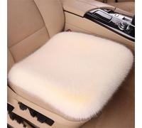 champracer Autositzbezug Lammfell, Lammfell Sitzbezug für Auto, Autokissen WinterplüSch, Echtlammfell Vollbezug Vordersitzbezug - Universal (Beige)