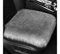 champracer lammfell autositzbezug, Autositzkissen, autokissen winterplüsch, Faux Lammfell Auto Sitzauflage, Universell für Autositz, Bürostuhl und meisten Stühle (Hellgrau)