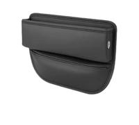 CHANGJQS Autositz Aufbewahrungsbox für BMW 2 Serise U06 Active Tourer 2020-2023,Auto Lückenfüller Seitentaschen Organizer Storage Box PU Leder Taschenbox Sitzlücken Zubehör,Black