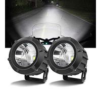 Chelhead Motorrad LED Zusatzscheinwerfer 3.5 Zoll 2x25W Runde IP67 | Led Nebelscheinwerfer 6000K, Strahler Offroad Flutlicht, Rückfahrscheinwerfer für 12-24V Auto, Traktor, SUV, UTV, ATV