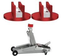 Chelhead Rote 2er-Pack universelle Wagenheber Auflage, Unterstellböcke KFZ Magnetisches Klinkenpads, Hebekissen Aluminium Magnetische Jack Pad, gegrillter Schutz für Rahmenteil