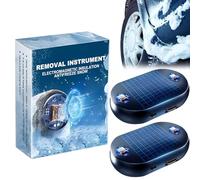 CHENRI 2 Stück Anti-Freeze Electromagnetic Car Snow Removal Device, Auto-Interferenz-Anti-Frost-Gerät, Auto-Interferenz-Frostschutzgerät, Solar-Auto-Enteiser, Schneeräumgerät für Autos, Lastwagen (B)
