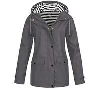 CHENSIYU Herbstjacke Damen Lang, Regenjacke Damen Schwarz Damen Leichte Regenjacke Lange Daunenmantel Wasserdicht Strickjacke Herbst Motorradjacke Oktoberfest Lederjacke Windbreaker