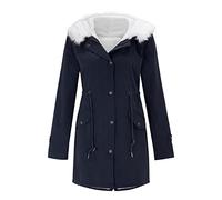 CHENSIYU Winterjacke Damen Lang, Lederjacke Damen Schwarz Damen Running Regenjacke Wasserdicht Atmungsaktiv Teddy Sweatjacke Rote Motorradjacke Leicht Teddyjacke Wanderjacke