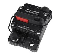 CHEOTIME Auto-Leistungsschalter, DC 12 V-42 V, wasserdicht, Fahrzeug-Stereo-Audio, elektronische Batterie, Solarsystem, Inline mit manuellem Reset-Schalter, Auto-Zubehör für (50A)