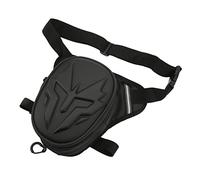 CHICIRIS Motorrad-Beintasche, PVC-Matte Beintasche, Multifunktionale Oberschenkeltasche mit Atmungsaktivem Kissen für Fahrten Im Freien (Matt-schwarz)