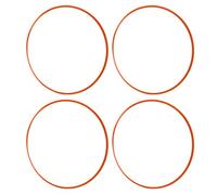 CHICIRIS Selbstklebende Felgenschutzringe, Hohe Haltbarkeit, für Autoräder, Attraktive Optik, 16 Zoll, Aluminiumlegierung, 4 Stück (ORANGE)
