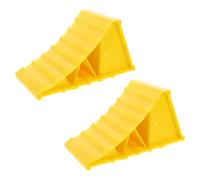 CHILDWEET Unterlegkeile aus Kunststoff 20X12X11cm 1 Paar rutschfeste Radstopper für Pkw LKW und Anhänger als Zubehör für Parkplätze und Camping
