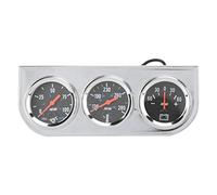 Chiyyak Dreifach-Messgerät-Set aus Metall, Hohe Empfindlichkeit, für 12 V, Auto, Boot, LKW, Wassertemperatur, Öldruck, AMP-Messgerät