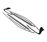 Chrom Delete Vinyl Fenster Zierleisten Aufkleber Trim Folien Selbstklebend für Infiniti Q50 Q50S 2014-2024 Glänzend Schwarz