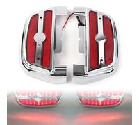 Chrom für Harley Touring Road King Led Licht ABDECKUNGEN FÜR SOZIUS TRITTBRETTER