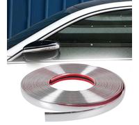 Chrom Zierleiste Auto Chromleiste 8mm*5m Zierleisten Selbstklebend Universal Chromzierleiste für Auto Karosserie Fenster Außen Dekoration(5M, 8mm)