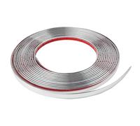 Chrom Zierleiste Auto Chromleiste, Zierleisten Selbstklebend 10mm x 6m, Universal Chromzierleiste Silber,Zierleiste PVC Chrom Auto Chromleiste Zierstreifen,für Auto Karosserie Fenster Außen Dekoration