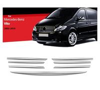 Chrom Zierleisten Kühlergrill für Mercedes Vito W639 2003-2010 7tlg Edelstahl