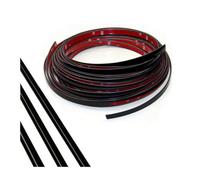 Chrom Zierleisten Selbstklebend 15mm × 3m Selbstklebende Zierleiste Universal Chromzierleiste für Auto Karosserie Fenster Außendekoration Türen Decken Möbel (Schwarz)