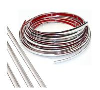 Chrom Zierleisten Selbstklebend 20mm × 3m Selbstklebende Zierleiste Universal Chromzierleiste für Auto Karosserie Fenster Außendekoration Türen Decken Möbel (Silber)