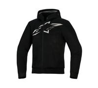 Alpinestars Chrome Superairflow Motorrad Zip Hoodie, schwarz-grau-weiss, Größe L für Männer