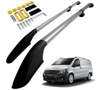 CHROMEMASTER Dachreling Dachträger Kompatibel mit Mercedes Vito/V-Klasse W447 Short 2014+ | Zur Befestigung der Dachgepäckträger, Dachboxen oder Dachfahrradträger | Konstruktion aus Alu