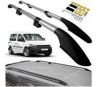 CHROMEMASTER Dachreling Dachträger Kompatibel mit VW Caddy Maxi 2003-2020 | Zur Befestigung der Dachgepäckträger, Dachboxen oder Dachfahrradträger | Robuste Konstruktion aus Alu