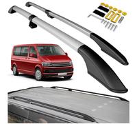 CHROMEMASTER Dachreling Dachträger Kompatibel mit VW T6 Multivan Long 2015-2019 | Zur Befestigung der Dachgepäckträger, Dachboxen oder Dachfahrradträger | Robuste Konstruktion aus Alu