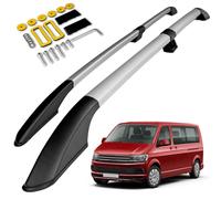 CHROMEMASTER Dachreling Dachträger Kompatibel mit VW T6 Multivan Short 2015-2019 | Zur Befestigung der Dachgepäckträger, Dachboxen oder Dachfahrradträger | Robuste Konstruktion aus Alu