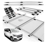 CHROMEMASTER | Dachreling und Dachträger Set Kompatibel mit VW Multivan T6.1 L2 LANG 2019-2022 | Spezielles Set für den Transport von Ladung, Dachbox, Dachplattform und Ausrüstung auf dem Autodach