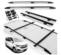 CHROMEMASTER | Dachreling und Dachträger Set Kompatibel mit VW Multivan T6.1 L2 LANG 2019-2022 | Spezielles Set für den Transport von Ladung, Dachbox, Dachplattform und Ausrüstung auf dem Autodach