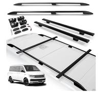 CHROMEMASTER | Dachreling und Dachträger Set Kompatibel mit VW Multivan T6 L1 KURZ 2015-2019 | Spezielles Set für den Transport von Ladung, Dachbox, Dachplattform und Ausrüstung auf dem Autodach