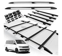 CHROMEMASTER | Dachreling und Dachträger Set Kompatibel mit VW Multivan T6 L2 LANG 2015-2019 | Spezielles Set für den Transport von Ladung, Dachbox, Dachplattform und Ausrüstung auf dem Autodach