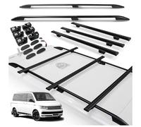 CHROMEMASTER | Dachreling und Dachträger Set Kompatibel mit VW Multivan T6 L2 LANG 2015-2019 | Spezielles Set für den Transport von Ladung, Dachbox, Dachplattform und Ausrüstung auf dem Autodach