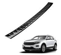 CHROMEMASTER | Kompatibel mit VW Volkswagen T-ROC 2017+ | Ladekantenschutz Stoßstangenschutz | Edelstahl/Dunkles Chrom | Lackschutzleiste Sichert den Heckstoßfänger vor Kratzern